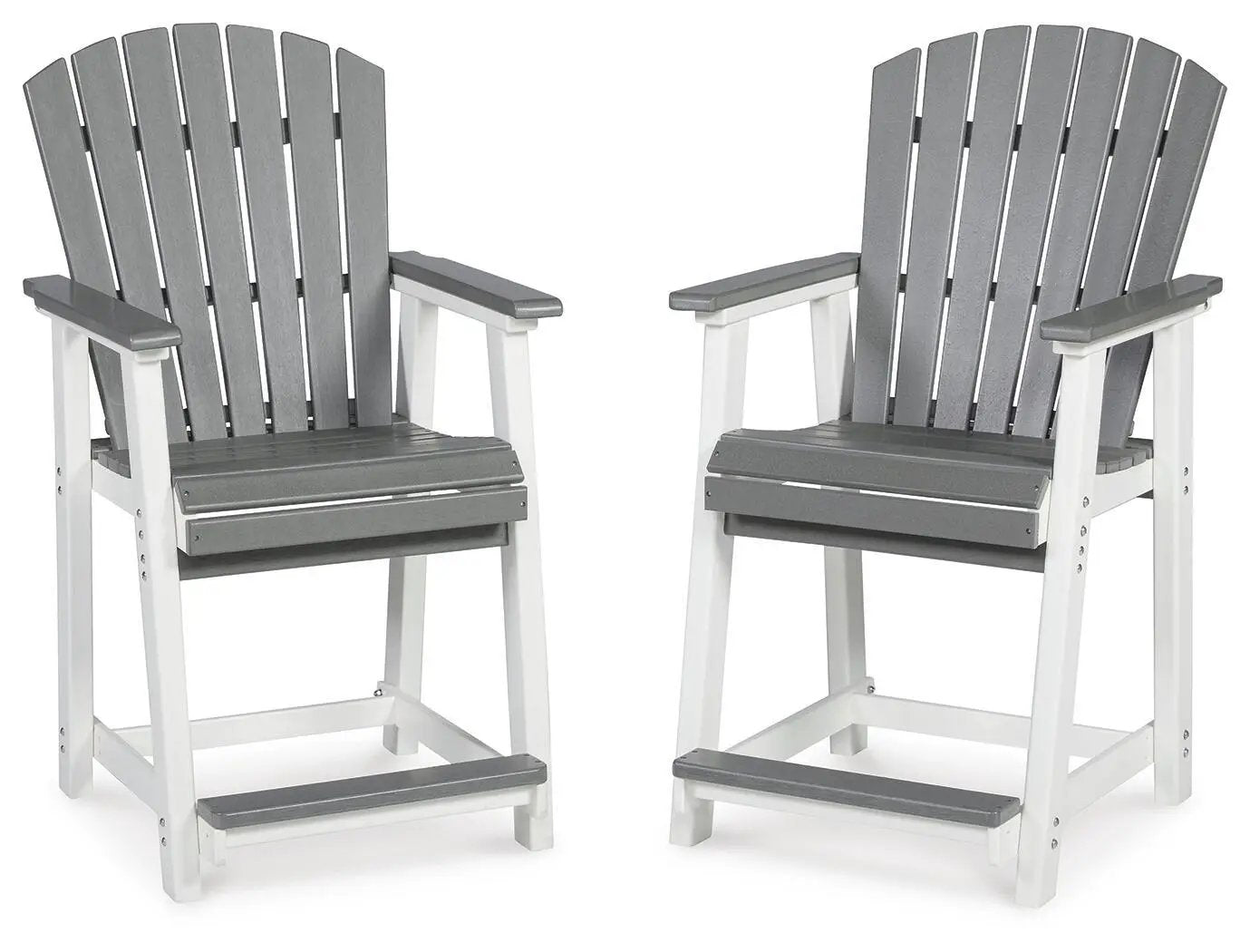 Transville - Barstool (Set of 2) - Gray / White by Unique Piece Furniture