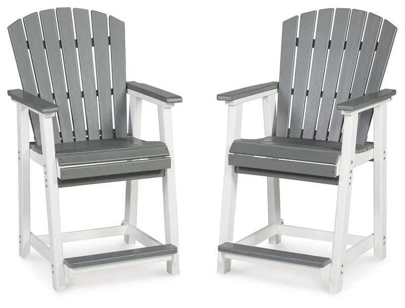 Transville - Barstool (Set of 2) - Gray / White by Unique Piece Furniture