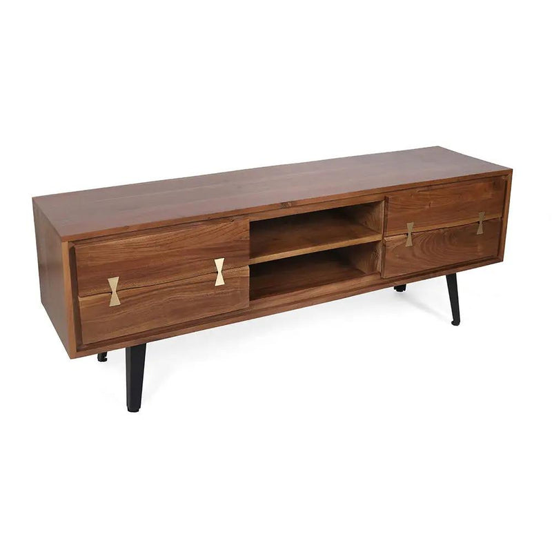 Asther - Acacia Wood TV Cabinet - Natural Wood / Brown by Unique Piece Furniture
