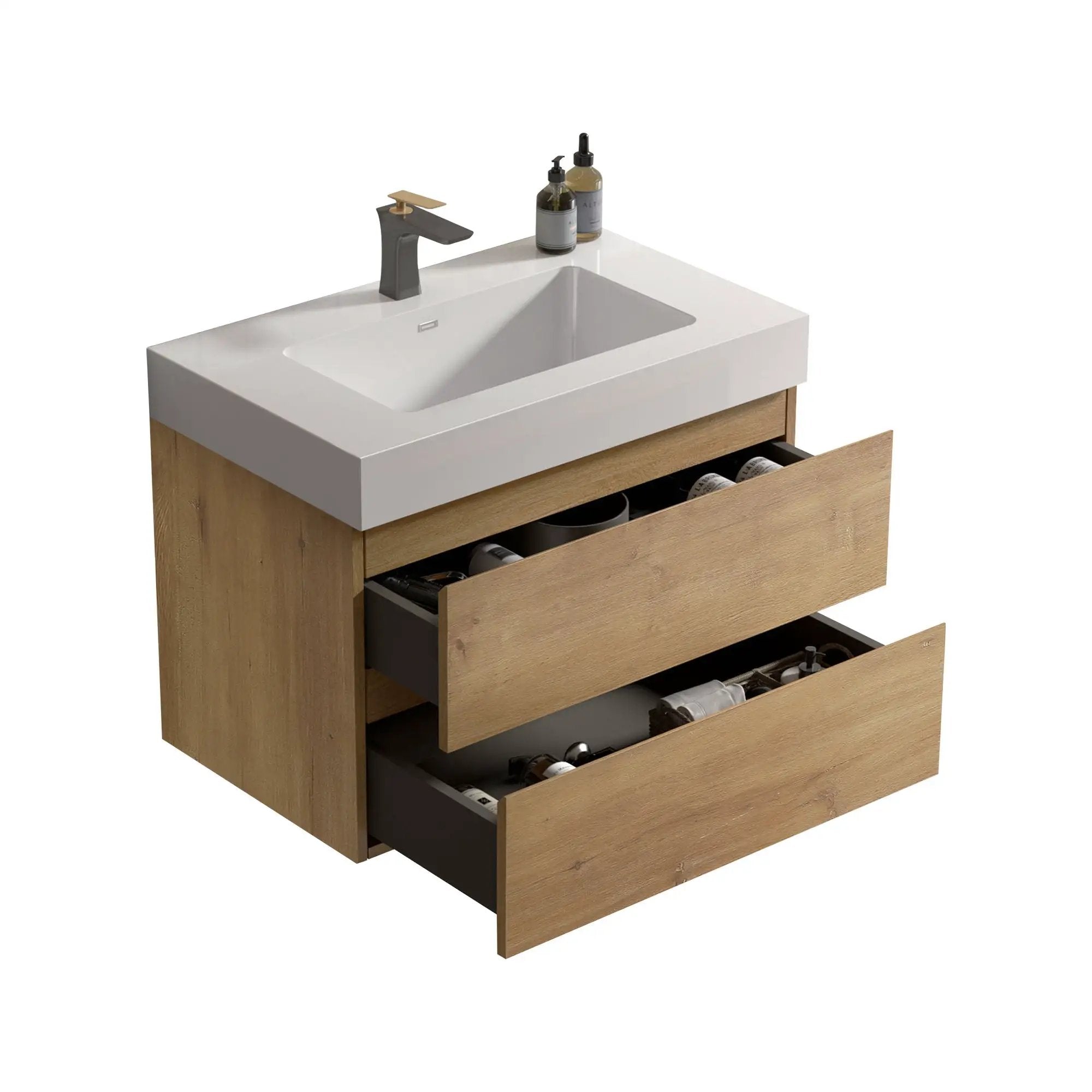 Alice - Bathroom Vanity With Sink, Large Storage Wall Mounted Floating Bathroom Vanity For Modern Bathroom by Unique Piece Furniture