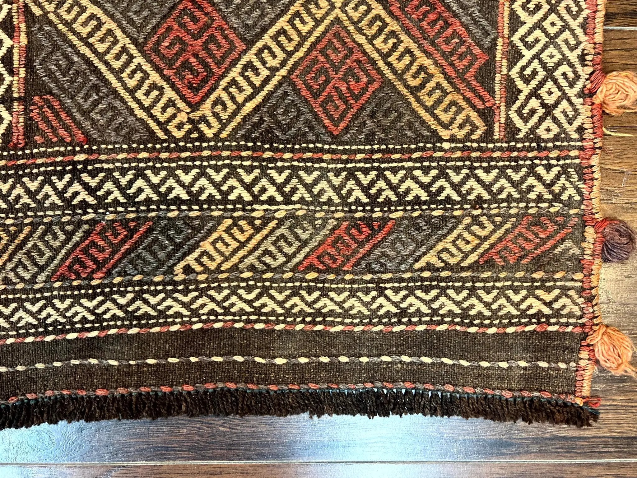 Tribal Runner Rug 2x8, Pakistani Turkoman Runner, Wool Handmade Vintage Rug by Jewel Rugs