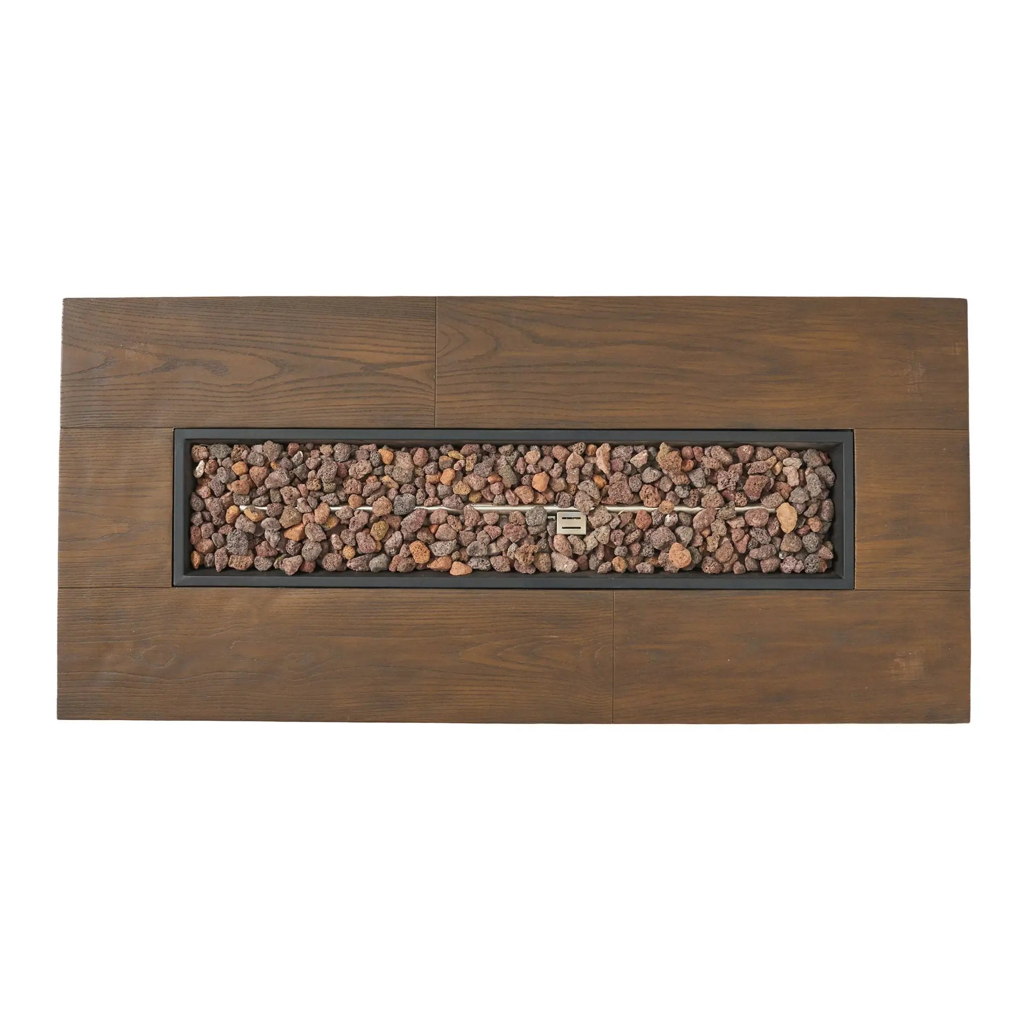 Transitional Rectangular Outdoor Propane Fire Pit With 50,000 BTU by HouseOfZazla