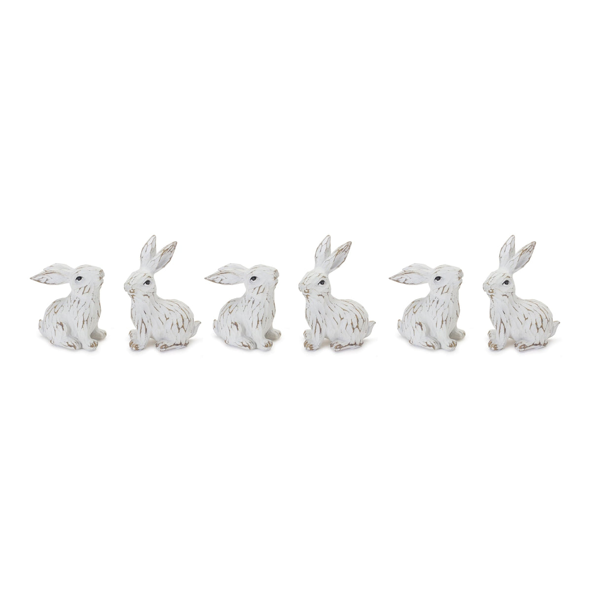 Carved bunny figurine (set of 6), photo 3 of 3