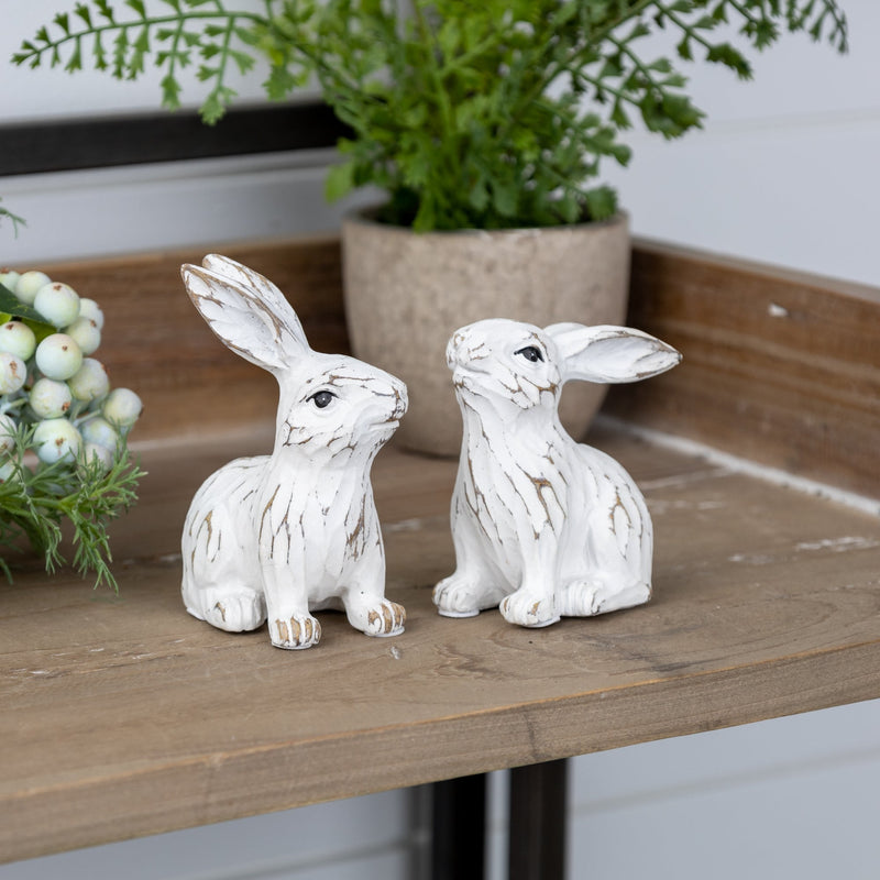 Carved bunny figurine (set of 6), photo 2 of 3