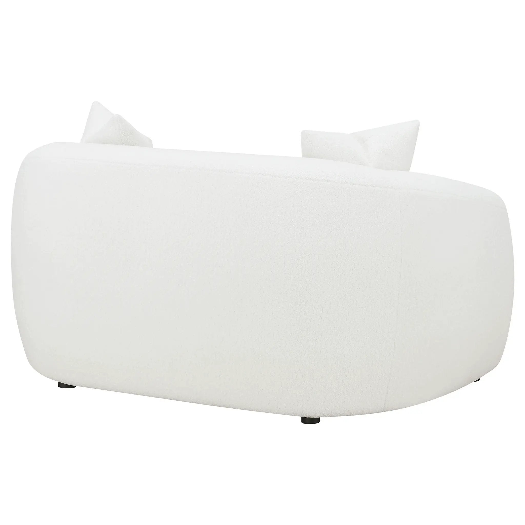 Isabella Faux Sheepskin Upholstered Loveseat Natural by Unique Piece Furniture