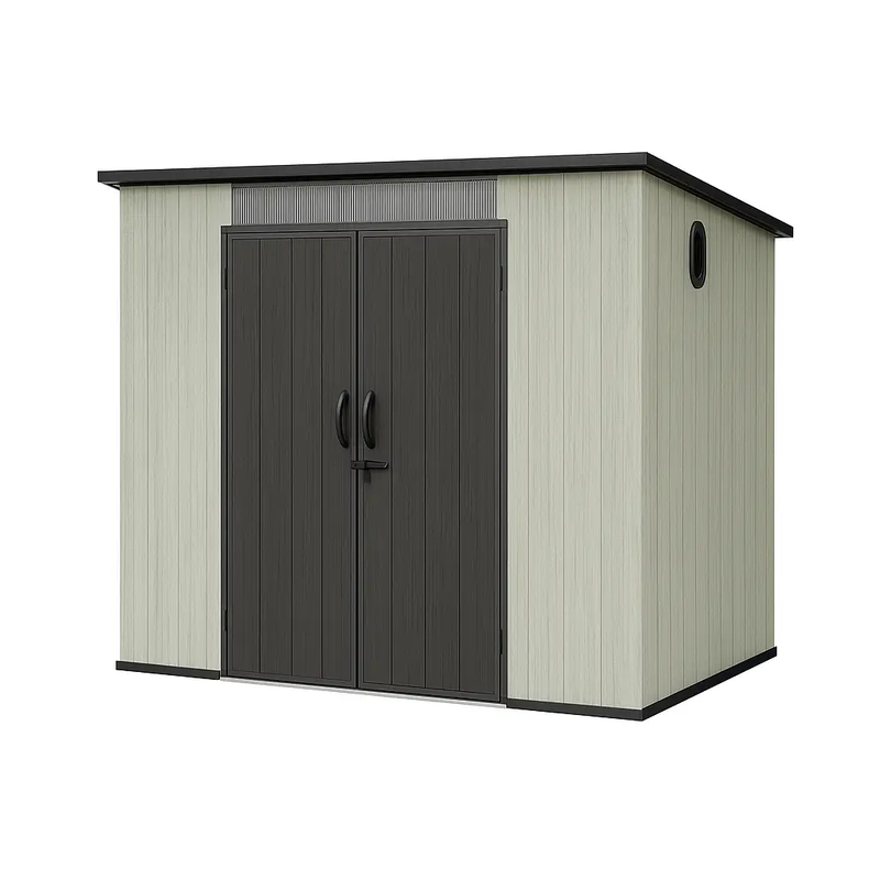 6x8FT Outdoor Resin Storage Shed with Transparent Windows & Louvered Vents by HouseOfZazla