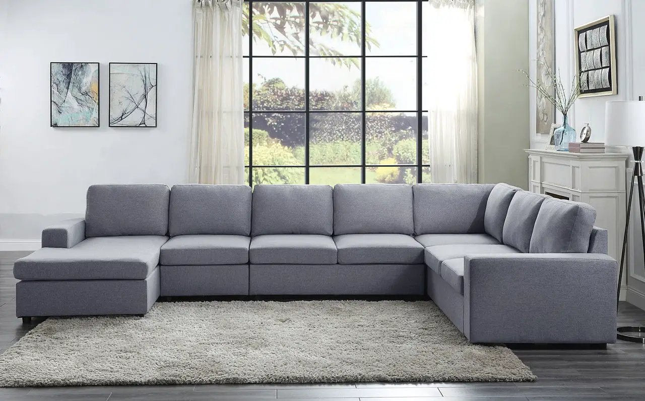 Hayden - 7 Seat Reversible Modular Sectional Sofa Chaise by Unique Piece Furniture