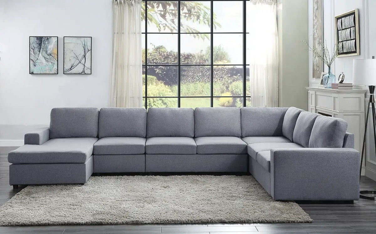 Hayden - 7 Seat Reversible Modular Sectional Sofa Chaise, photo 2 of 5