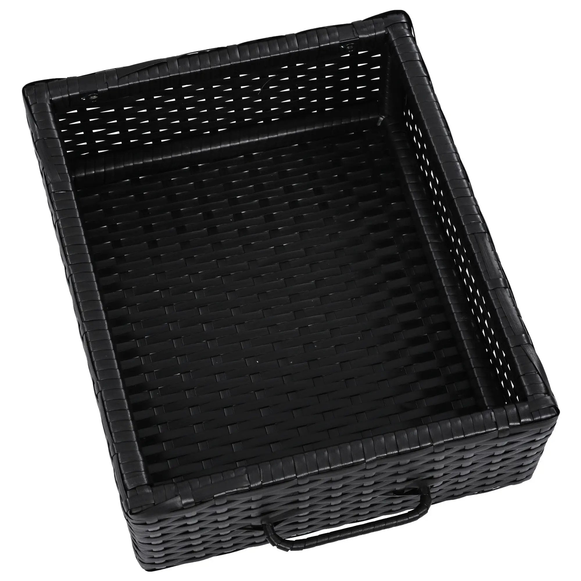 K&K 47.5"W Wicker Outdoor Storage Cabinet with Tempered Glass Top by HouseOfZazla