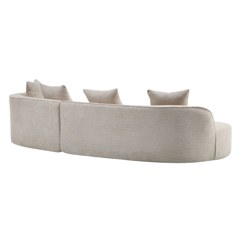 Elegant Curved Sectional Sofa With Full Foam Comfort by HouseOfZazla