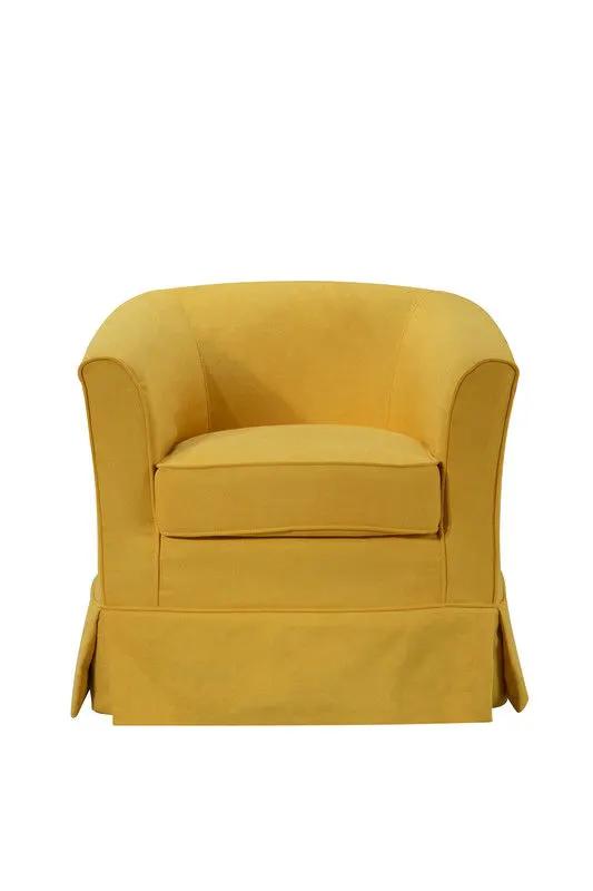 Tucker - Woven Fabric Swivel Barrel Chair by HouseOfZazla