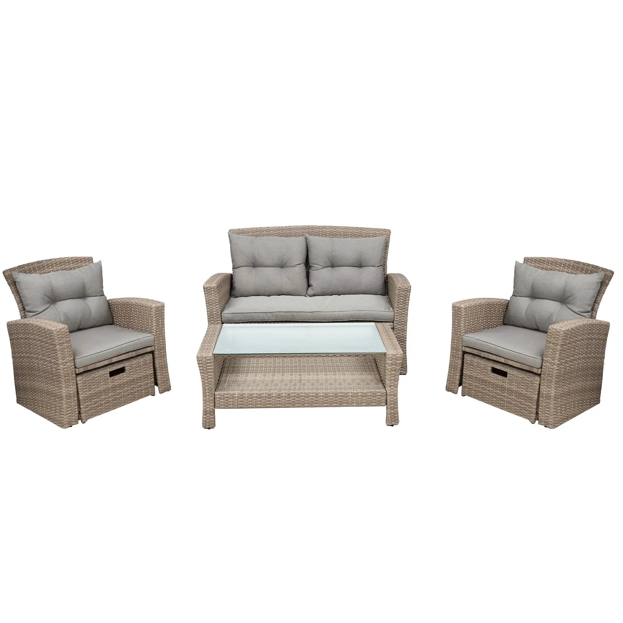 Set Of 4 Piece Outdoor Patio Furniture by BLAKHOM