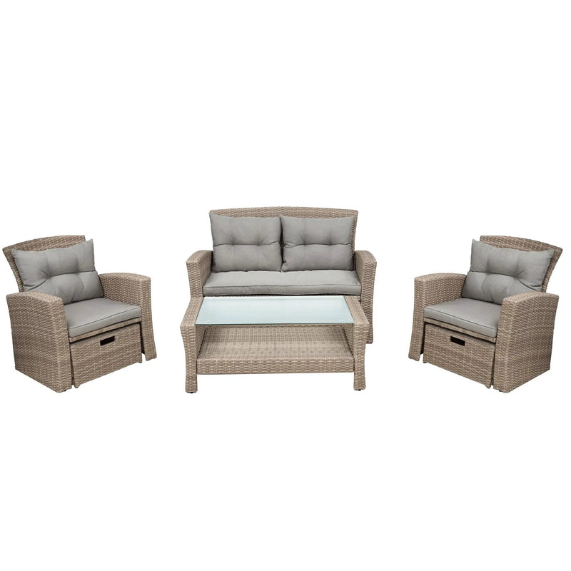 Set Of 4 Piece Outdoor Patio Furniture by BLAKHOM