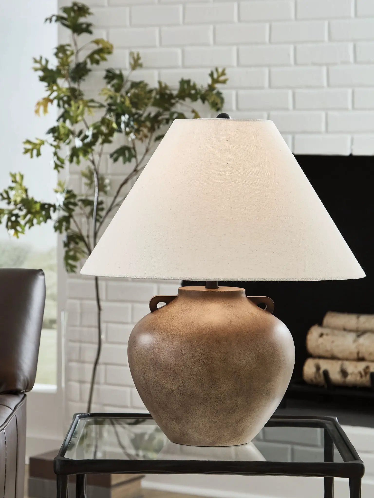 Ferrilby - Poly Table Lamp - Antique Beige by Unique Piece Furniture