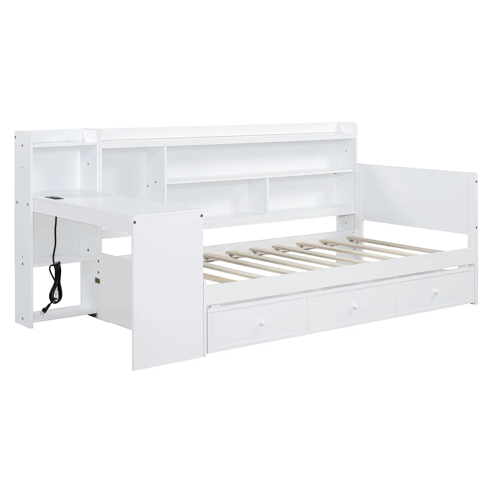 Daybed With 3 Drawers USB Ports And Desk by HouseOfZazla