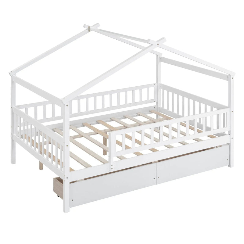 House Bed With 2 Drawers by Unique Piece Furniture