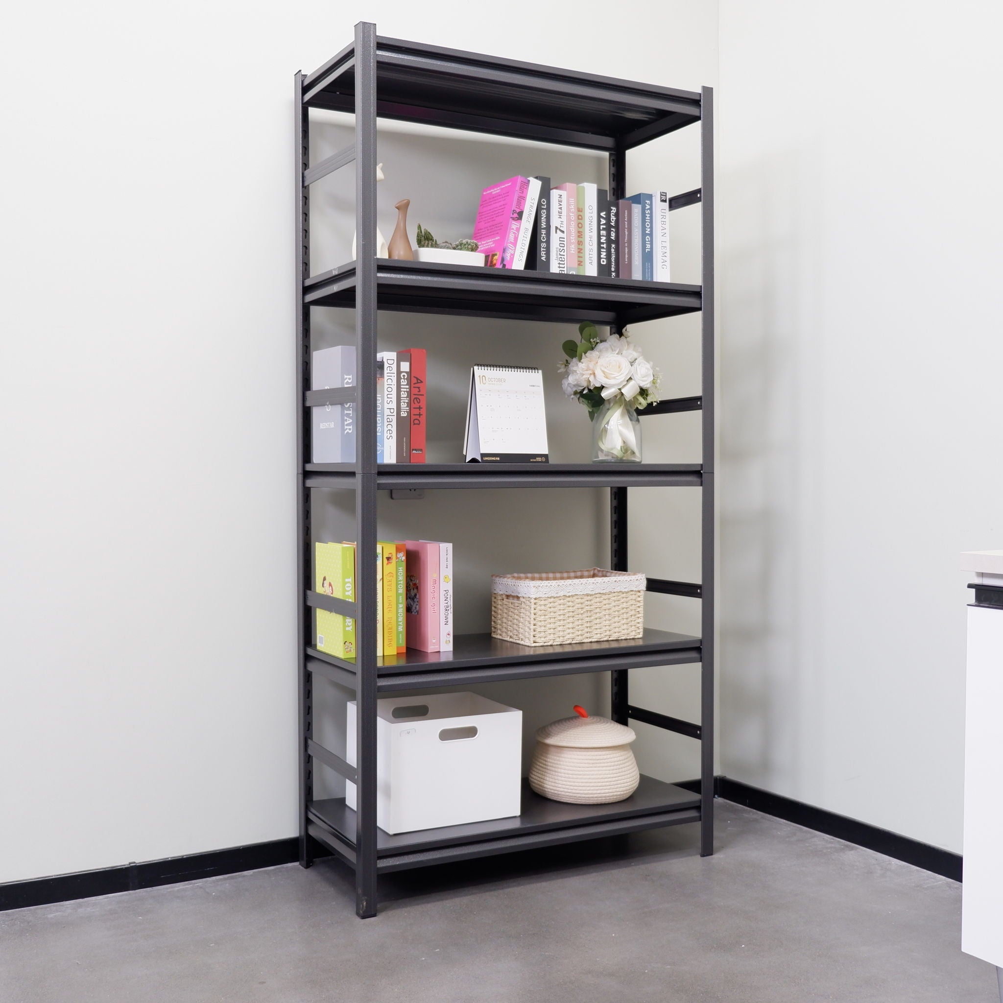 5 Tier Heavy Duty Shelving Unit Adjustable Shelving Units by HouseOfZazla