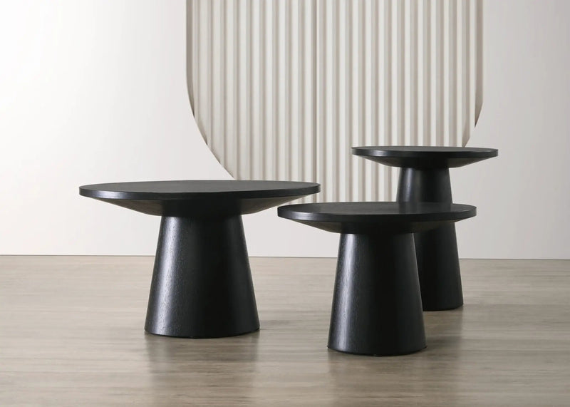 Jasper - 3 Piece Coffee, End, And Console Table (Set of 3) - Ebony Black by HouseOfZazla