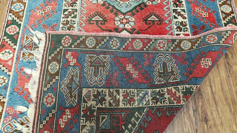 4' X 6' Handmade Turkish Super Kazak Shirvan Wool Rug Colorful by Jewel Rugs