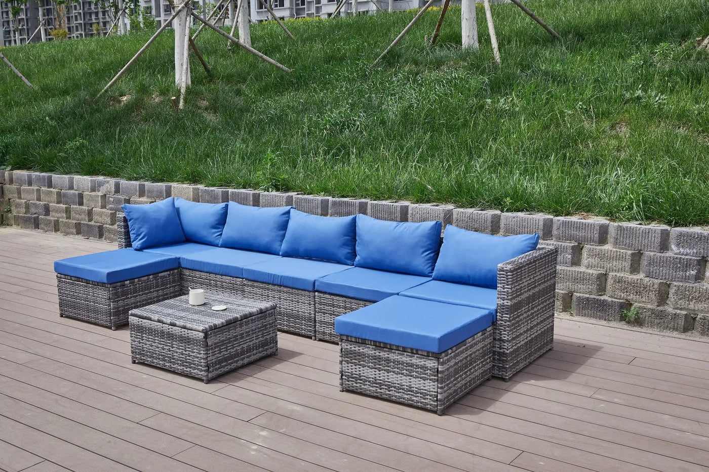 Patio Sofa With Cushions by HouseOfZazla