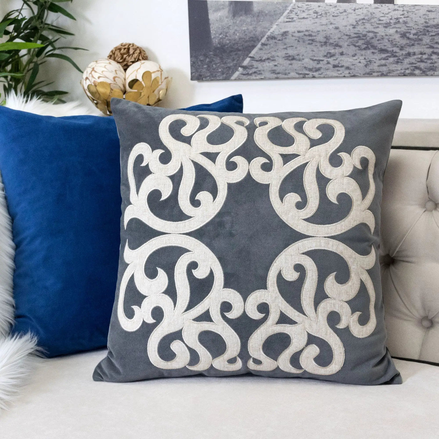 Dora - Pillow Cover With Matching Back by Unique Piece Furniture