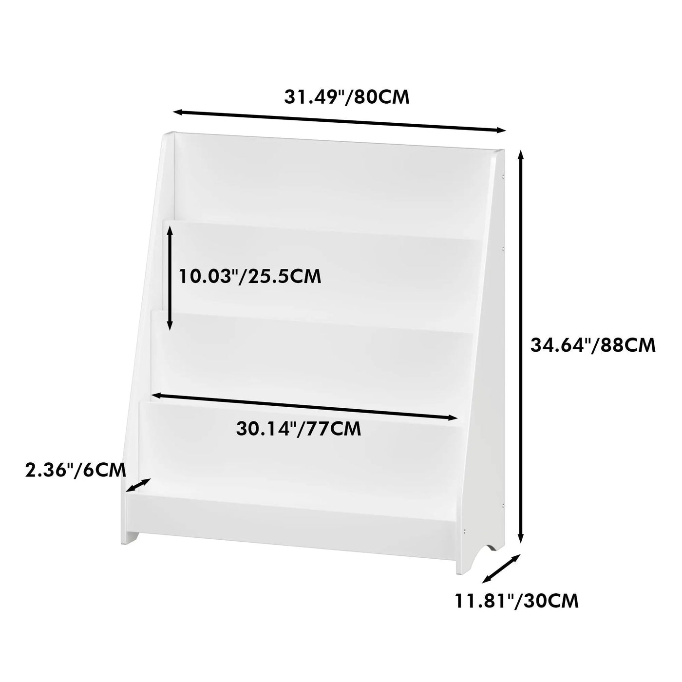 4 Tier Bookshelf, Toddler Book Display Shelves by HouseOfZazla