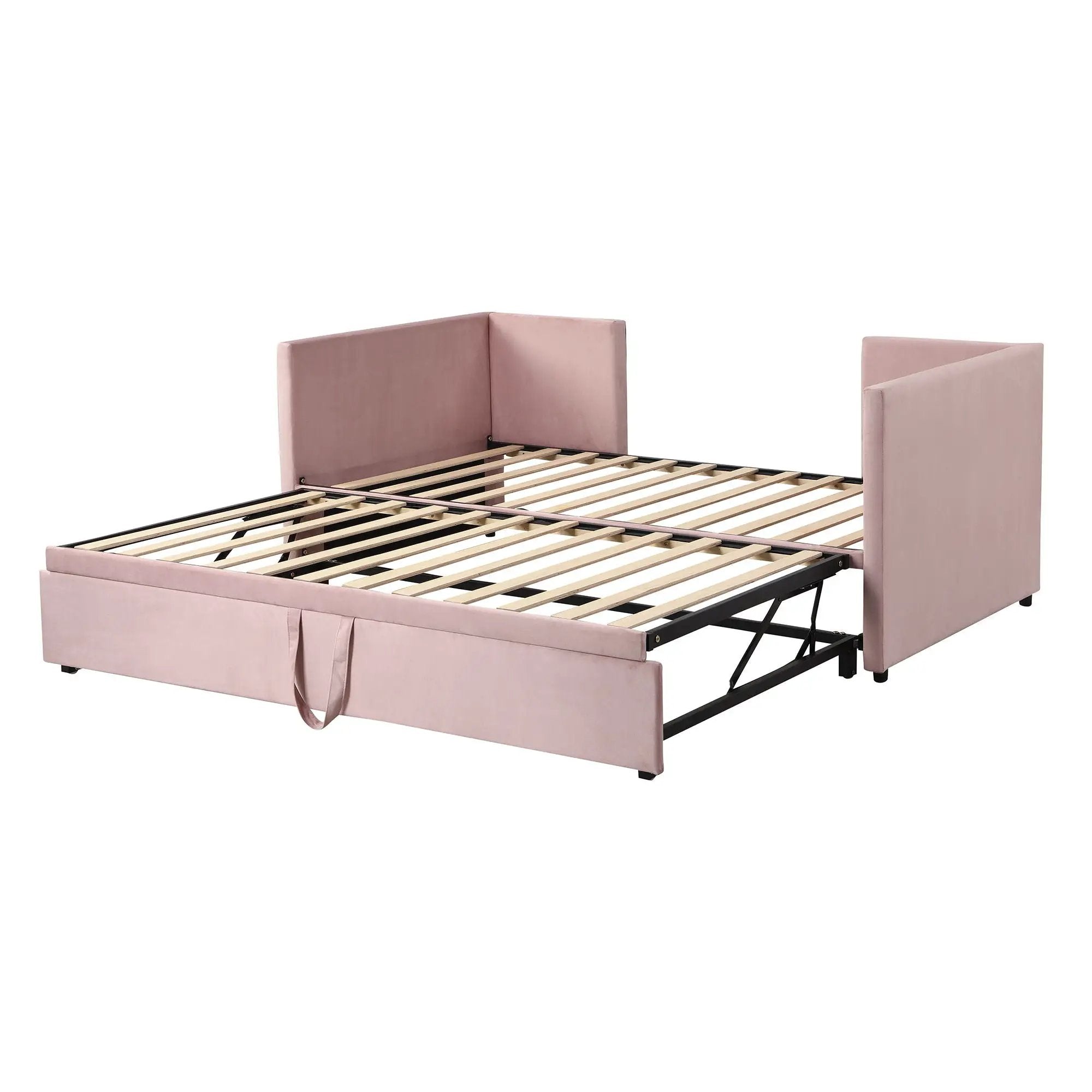 Twin Size Upholstered Daybed With Pop Up Trundle by Unique Piece Furniture
