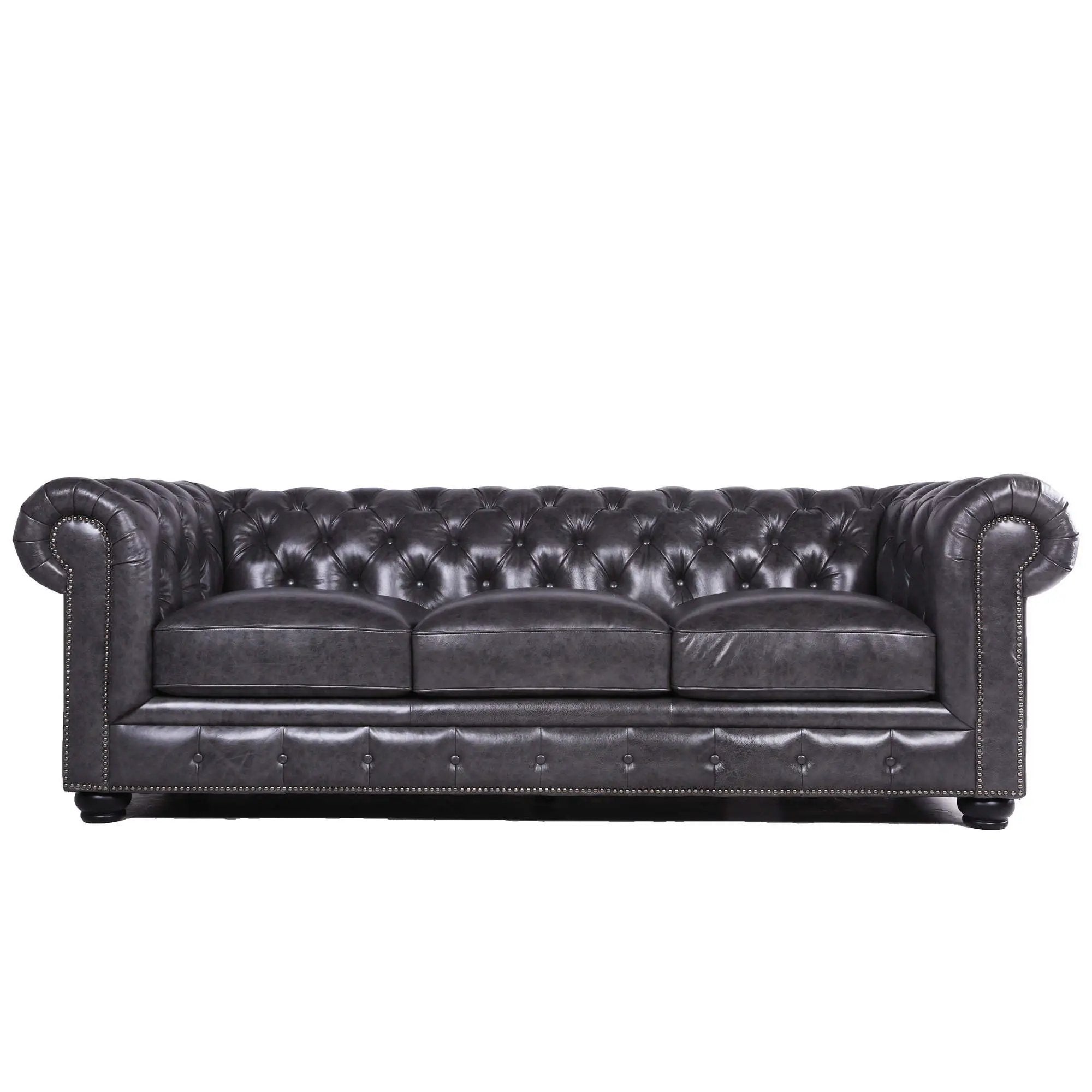 Traditional Tufted Chesterfield Nailhead Sofa by Unique Piece Furniture