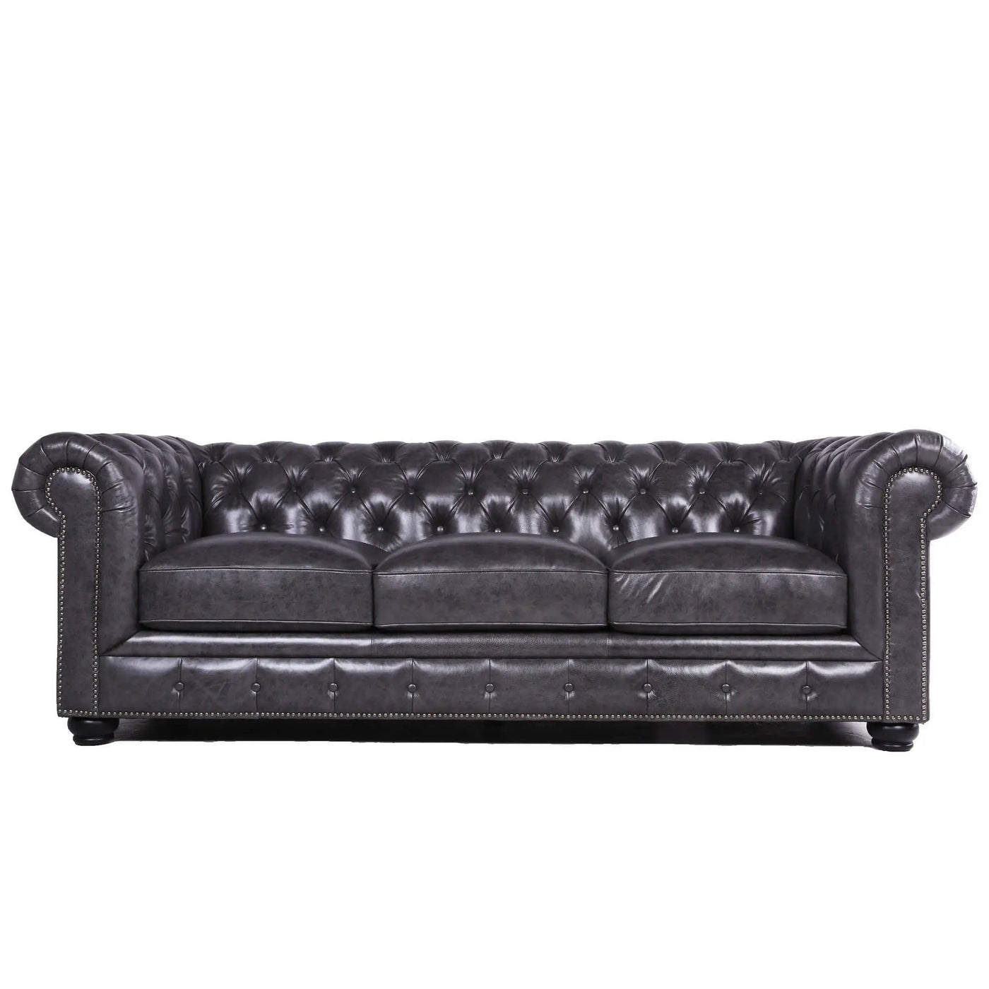 Traditional Tufted Chesterfield Nailhead Sofa by HouseOfZazla
