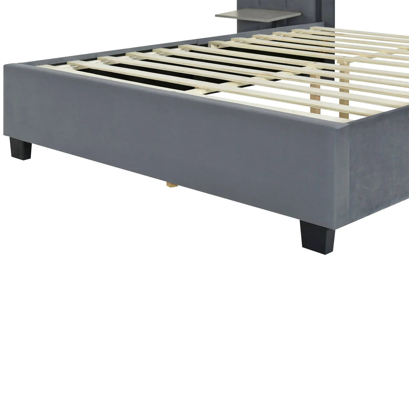 Upholstered Platform Bed With Big Headboard by HouseOfZazla