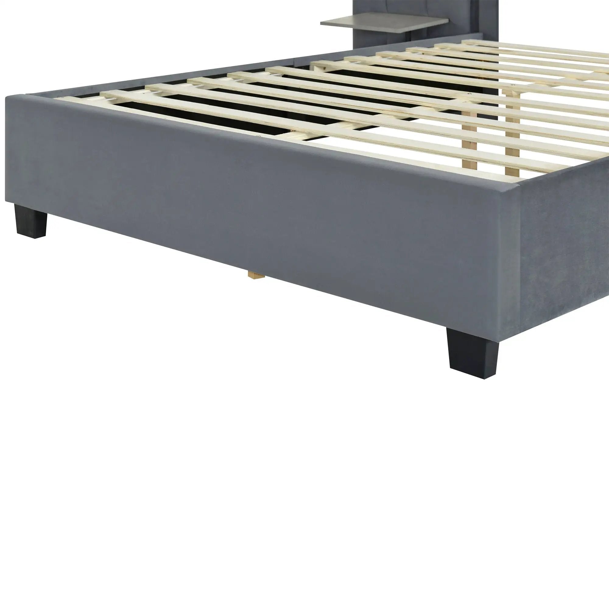 Upholstered Platform Bed With Big Headboard by HouseOfZazla