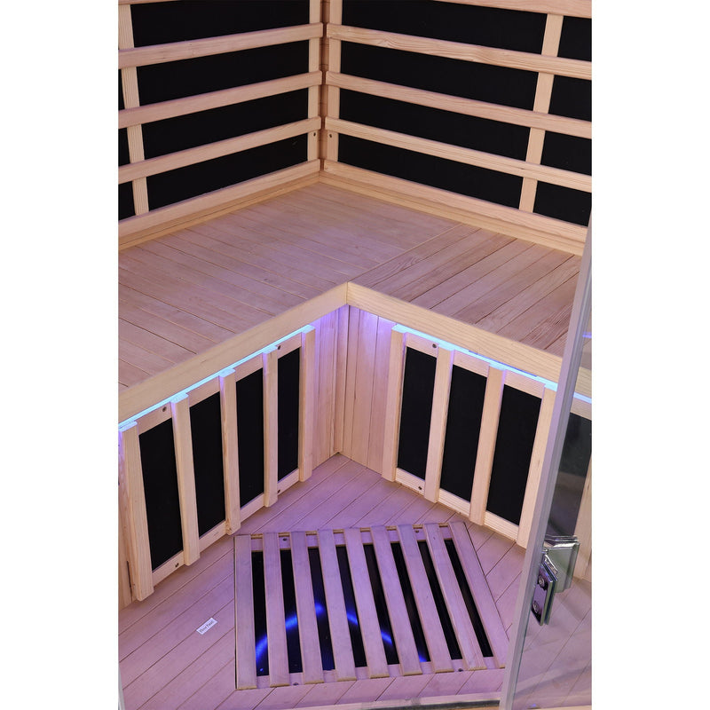 Double Sauna Room With Carbon Heating Plates - White Oak by HouseOfZazla