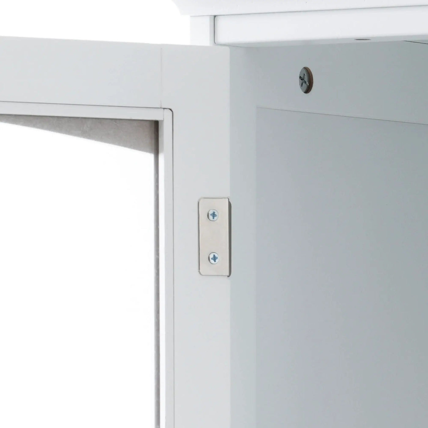 Tall Bathroom Storage Cabinet With Glass Doors, Free-Standing, Two Drawers, And Adjustable Shelves, Board, Painted Perfect For Displaying Your Favorite Items by HouseOfZazla
