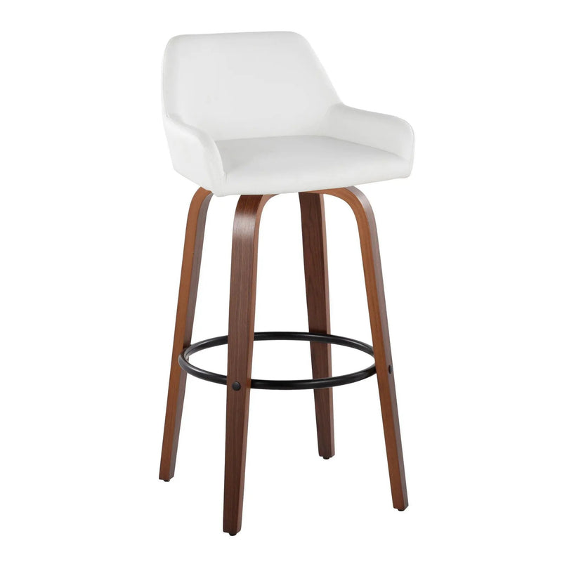 Daniella - Contemporary Fixed Height, Barstool & Swivel And Round Footrest (Set of 2) by Unique Piece Furniture