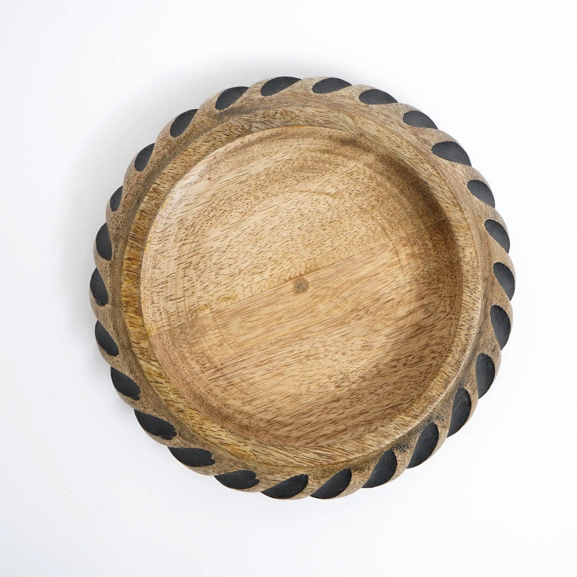Handmade Wooden Bowl with Black Filler – Unique Artisan Craft by HouseOfZazla