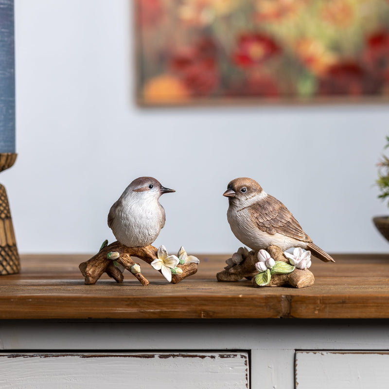 Bird on branch figurine (set of 6), photo 2 of 3