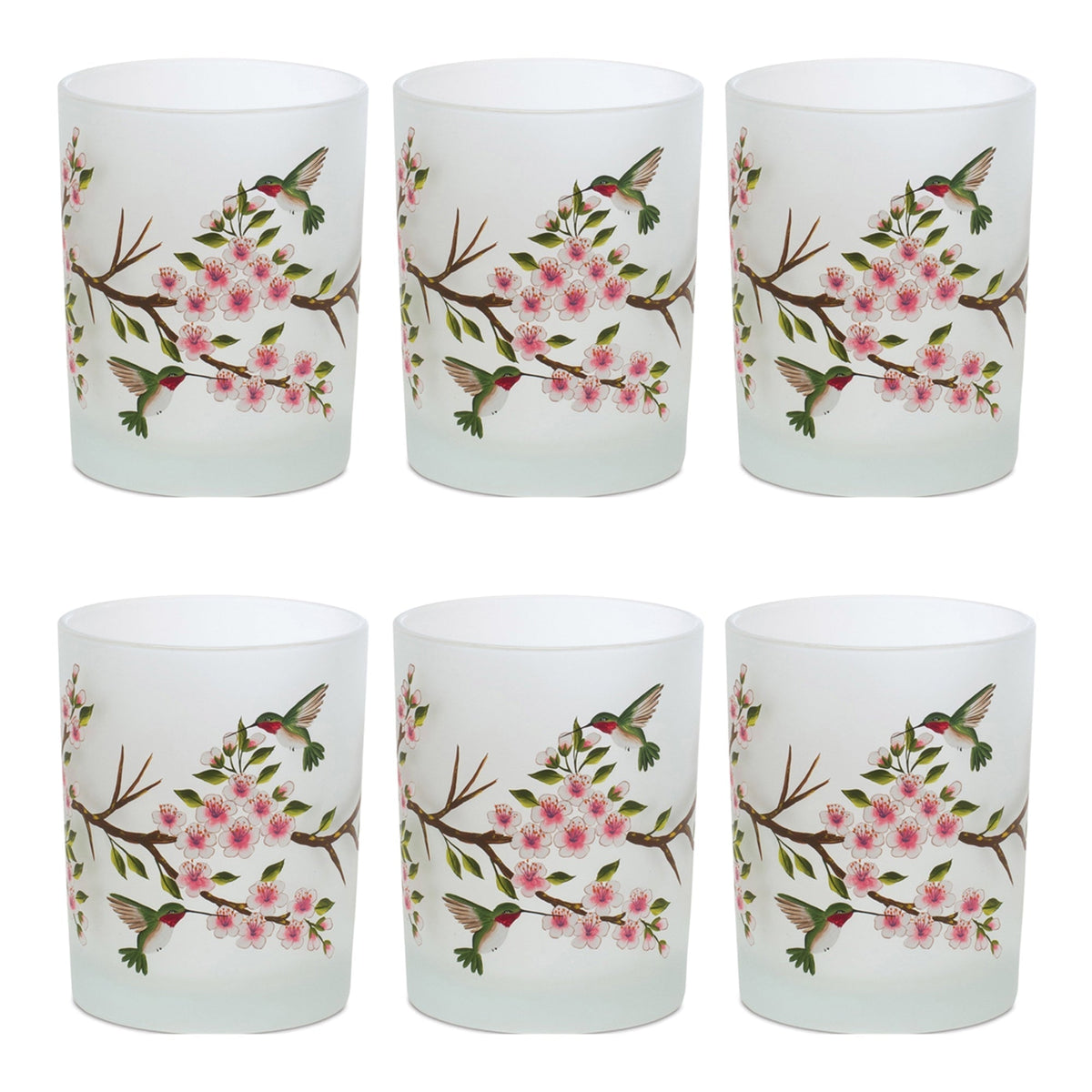 Glass Hummingbird Votive Candle Holder (Set of 6), photo 2 of 2