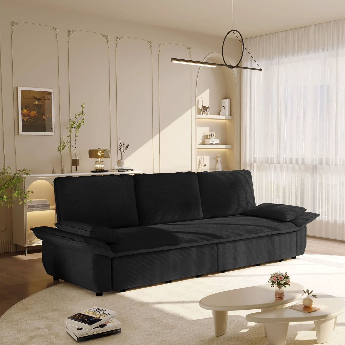 King Size Pull Out Sofa Bed, 3 In 1 Convertible Multifunctional by HouseOfZazla