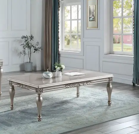Pelumi Platinum Finish Coffee Table by HouseOfZazla