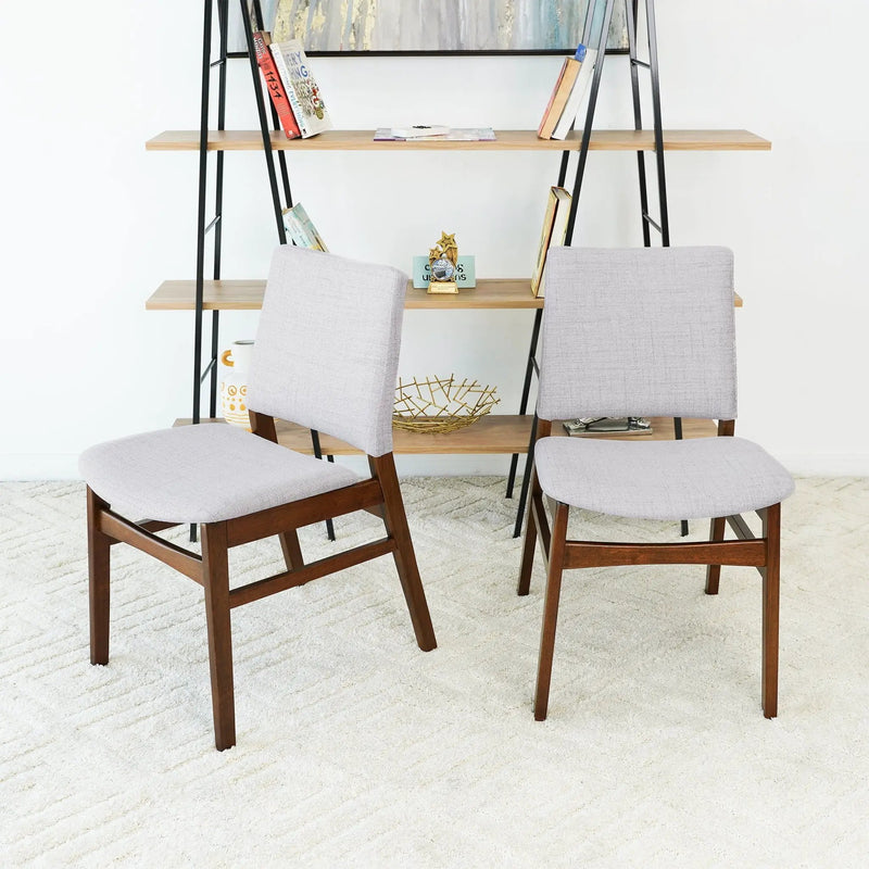 Gusto - Dining Chair (Set of 2) - Brown / Light Gray by HouseOfZazla