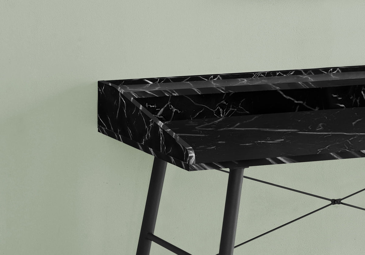 Contemporary Computer Desk with Storage Shelves - White, Black, or Gray, photo 10 of 12