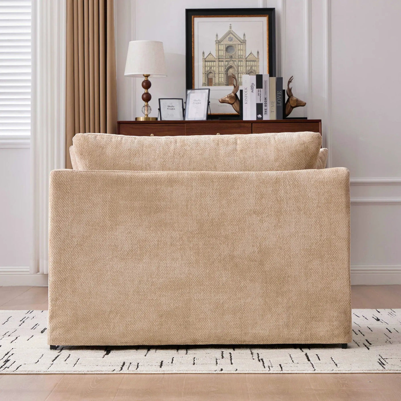 Farmhouse Accent Chair With 2 Bolster Pillows by Unique Piece Furniture