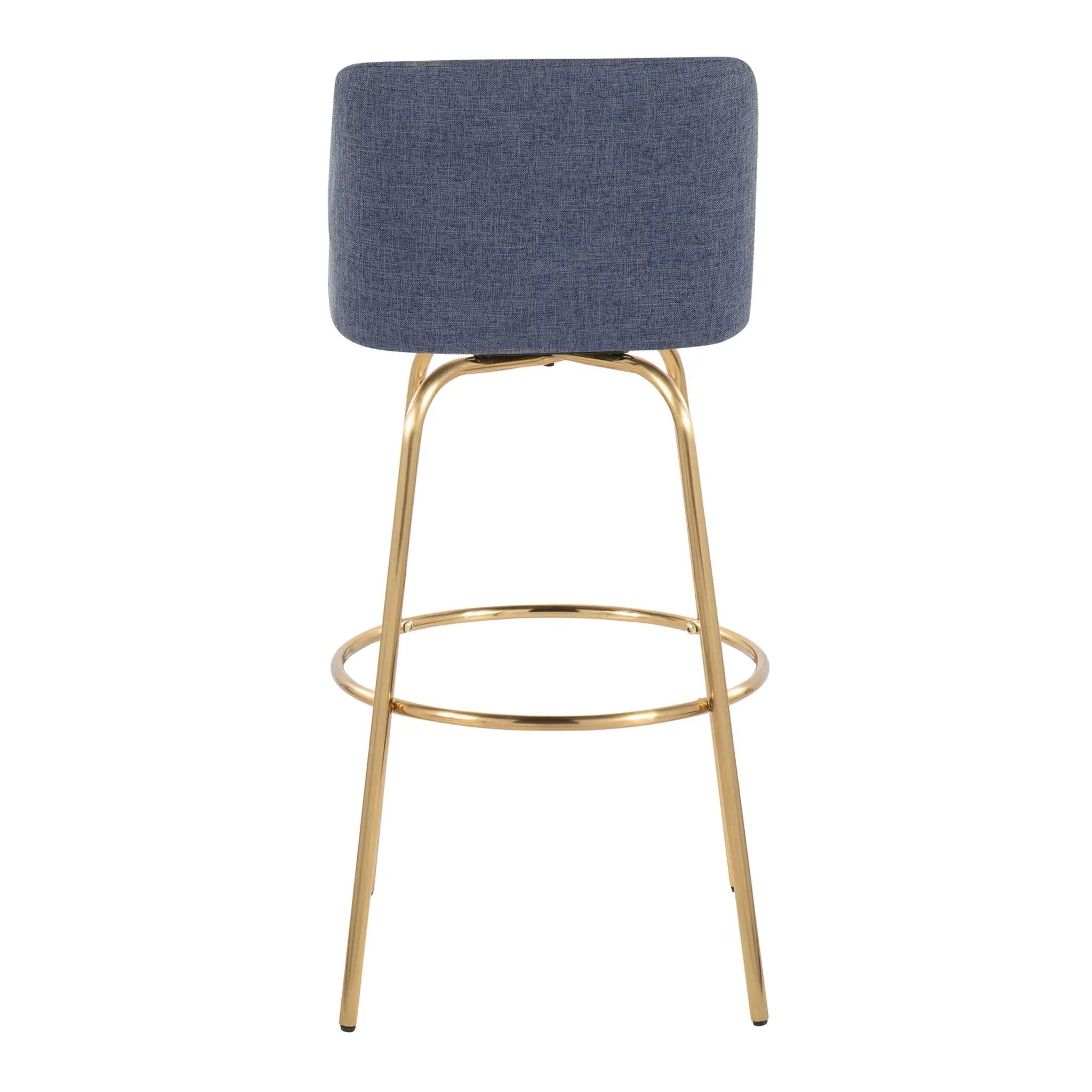 Toriano - Contemporary Fixed Height Barstool With Swivel With Round Footrest (Set of 2) by Unique Piece Furniture