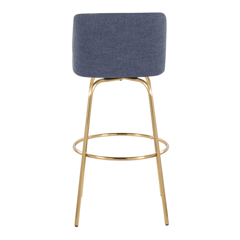 Toriano - Contemporary Fixed Height Barstool With Swivel With Round Footrest (Set of 2) by Unique Piece Furniture