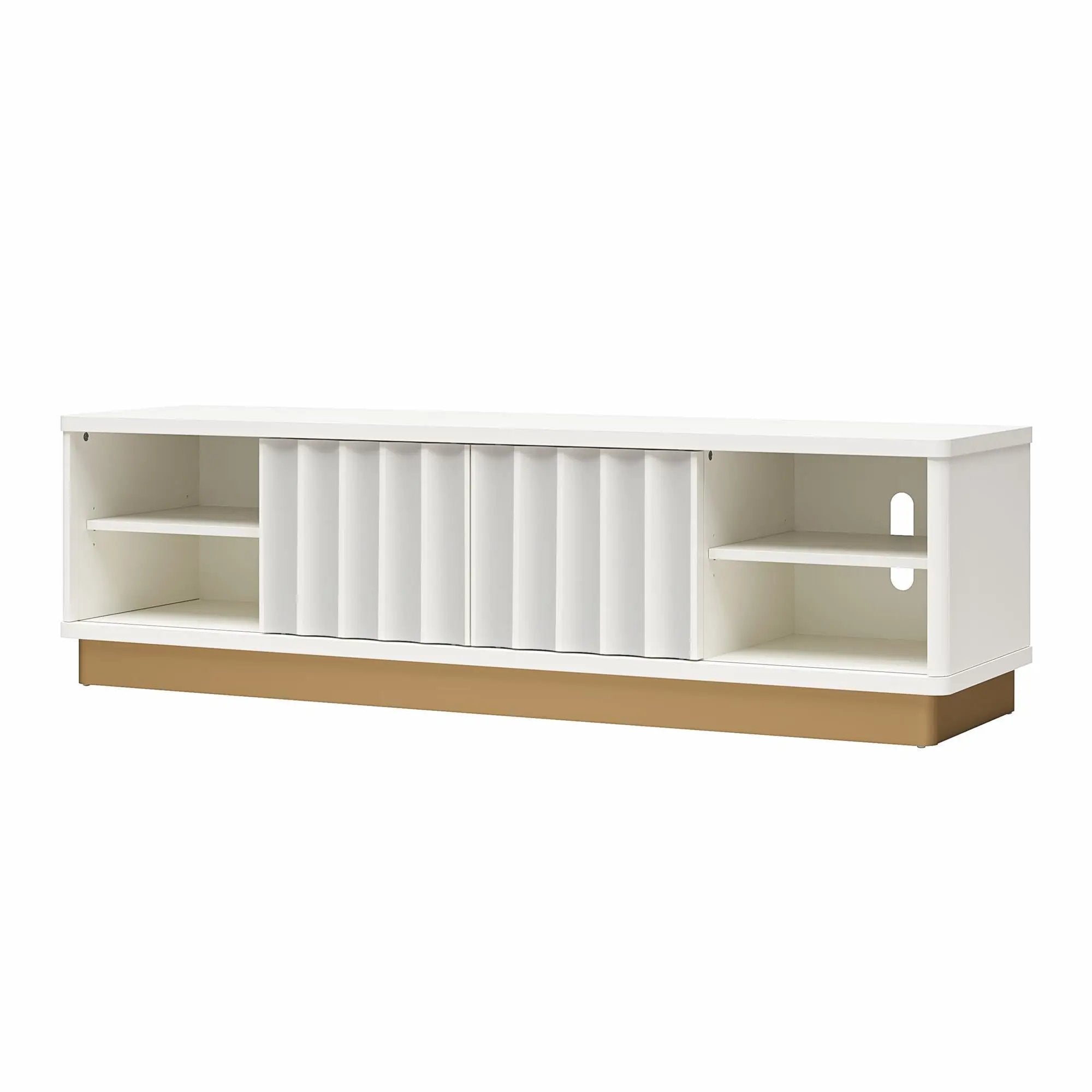 Rene - Scalloped TV Stand For TVs Up To 65" - White by Unique Piece Furniture