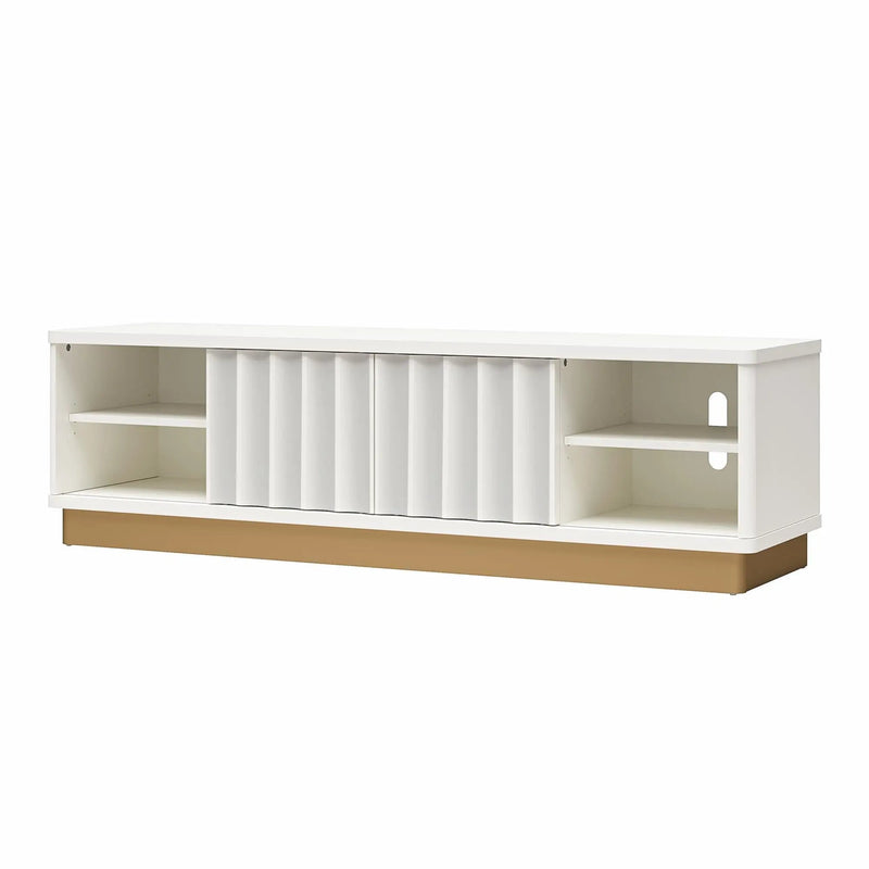 Rene - Scalloped TV Stand For TVs Up To 65" - White by Unique Piece Furniture