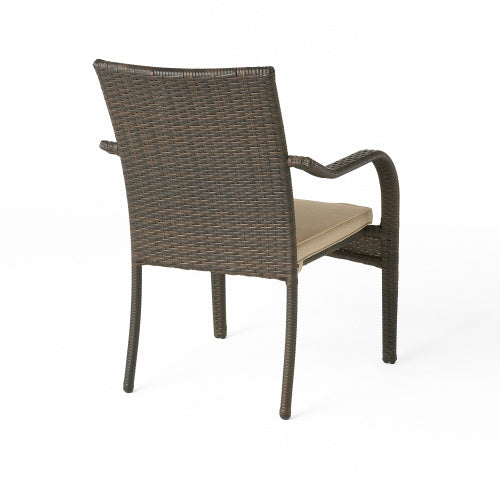 Outdoor Wicker Chairs, 56225.00CHRBRN KD, 4pcs by HouseOfZazla