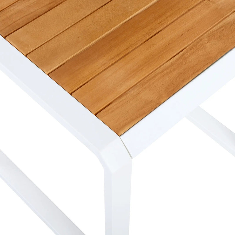 Outdoor Side Table with Teak Wood Top by HouseOfZazla