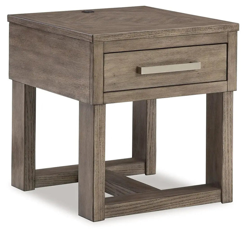 Loyaska - Rectangular End Table - Grayish Brown by Unique Piece Furniture