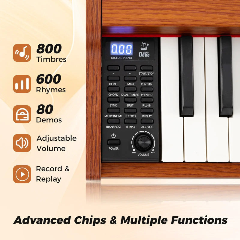 88-Key Keyboard Piano Set with Adjustable Stand by DirectDeals